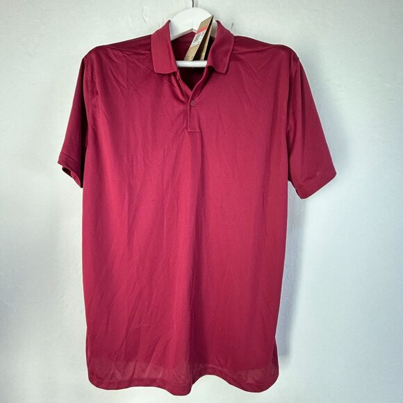 Nike Mens Dri-Fit Red Short Sleeve Golf Polo Shirt Large Sporty Casual New $58 - Picture 1 of 8